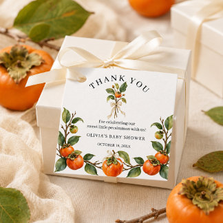Persimmon-Babyparty-Wasserfarben personalisiert Geschenkanhänger