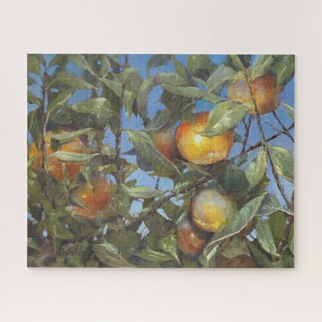 Persimmon Obstbaum Schönes Original Kunstwerk (Horizontal)
