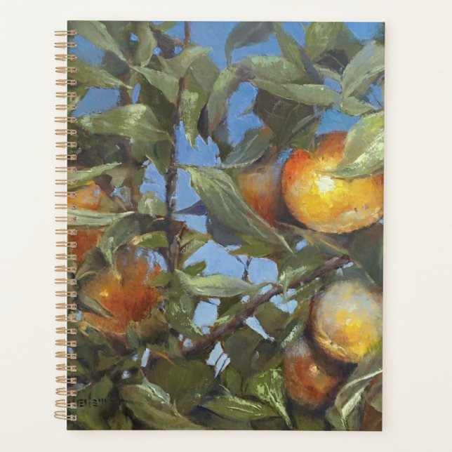 Persimmon Obstbaum Schönes Original Kunstwerk Planer (Vorderseite)