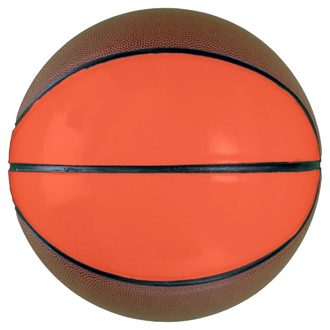Persimmon Orange Solid Color | Classic | elegant Basketball (Vorderseite)