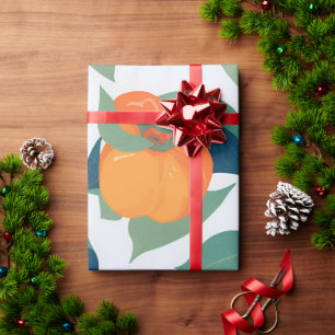 Persimmon Pastel Personalisiertes Muster Geschenkpapier