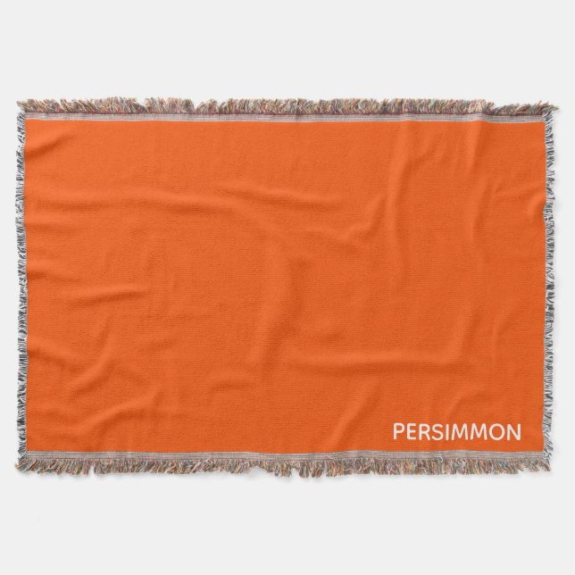 Persimmonroter Farbname Decke (Vorderseite)