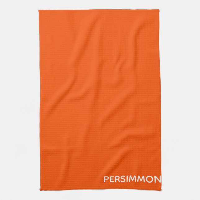Persimmonroter Farbname Geschirrtuch (Vertikal)