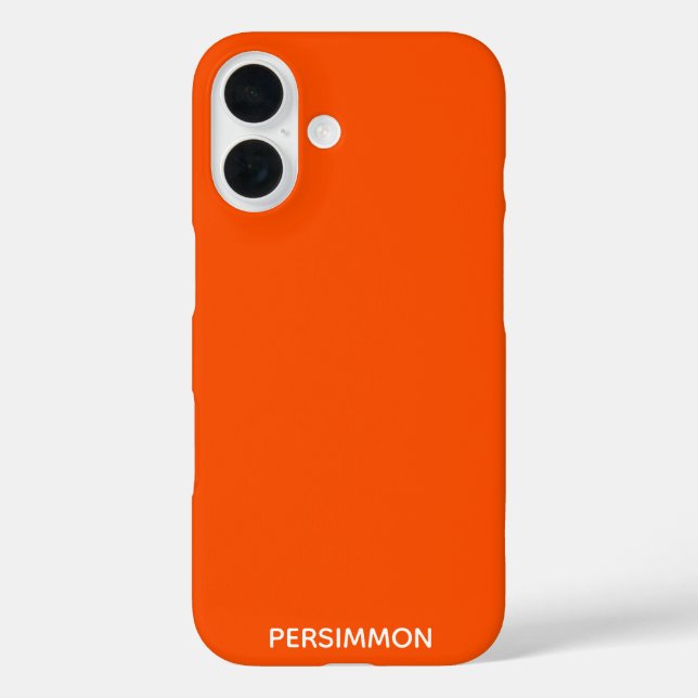 Persimmonroter Farbname iPhone 16 Hülle (Rückseite)