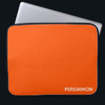 Persimmonroter Farbname Laptopschutzhülle<br><div class="desc">Persimmonen, oder scharone Früchte, haben eine intensive orange-rote Farbe.</div>