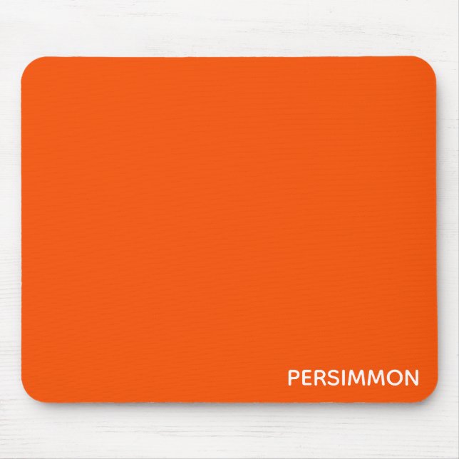 Persimmonroter Farbname Mousepad (Vorne)