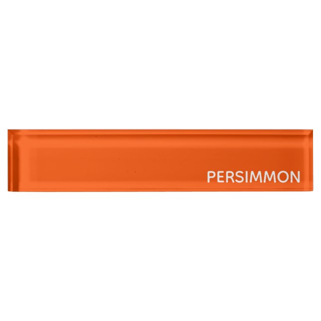 Persimmonroter Farbname Namensplakette (Vorderseite)