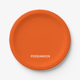 Persimmonroter Farbname Pappteller