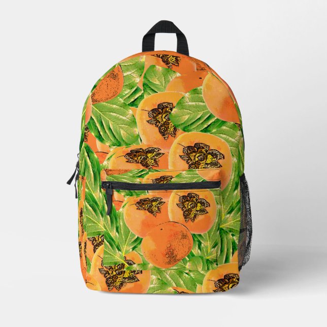 Persimon Jungle (Kaki) Bedruckter Rucksack (Vorderseite)