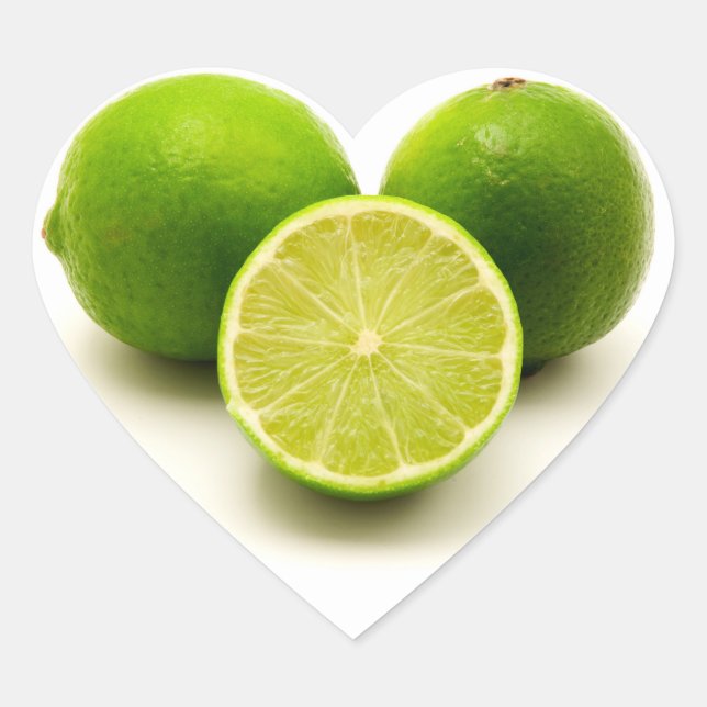 persisch Limon Herz-Aufkleber (Vorderseite)