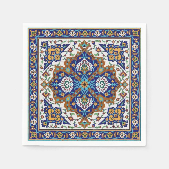 Persische aufwändig gekachelte Wandserviette Serviette (Vorderseite)