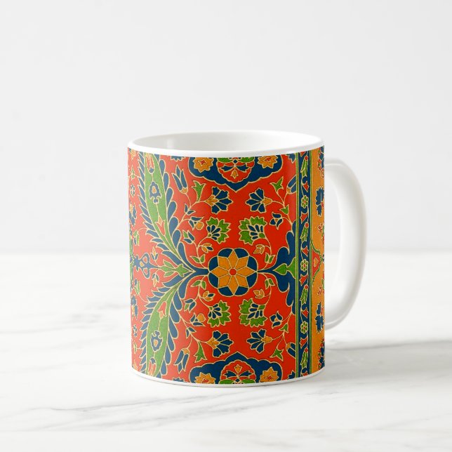 Persische Blumendrucke dekorativ Kaffeetasse (VorderseiteRechts)