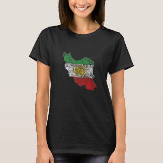 Persische Flagge und Karte Persien Iran Prix T-Shirt