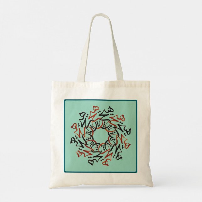Persische Kalligraphie Tote Bag Tragetasche (Rückseite)