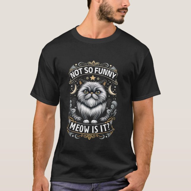 Persische Kat NICHT SO FUNNY MEOW IST ES lustig pe T-Shirt (Vorderseite)