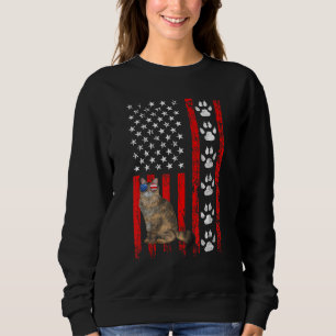 Persische Katze 4. Juli Patriotische Amerikanische Sweatshirt
