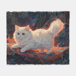 Persische Katze auf einem fliegenden Teppich Fleecedecke
