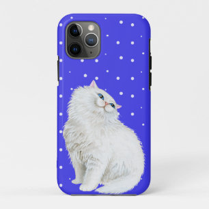 Persische Katze auf weißen Punkten Case-Mate iPhone Hülle
