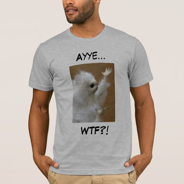 Persische Katze meme Ayye WTF Shirt (Vorderseite)