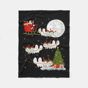 Persische Katze Weihnachtsmann Schlitten Fliegend Fleecedecke