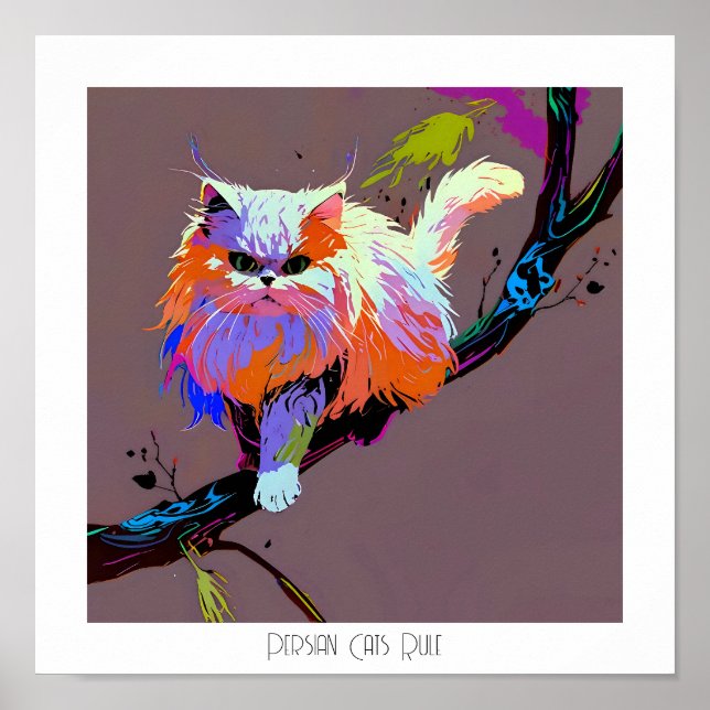 Persische Katzen-Regel Poster (Vorne)