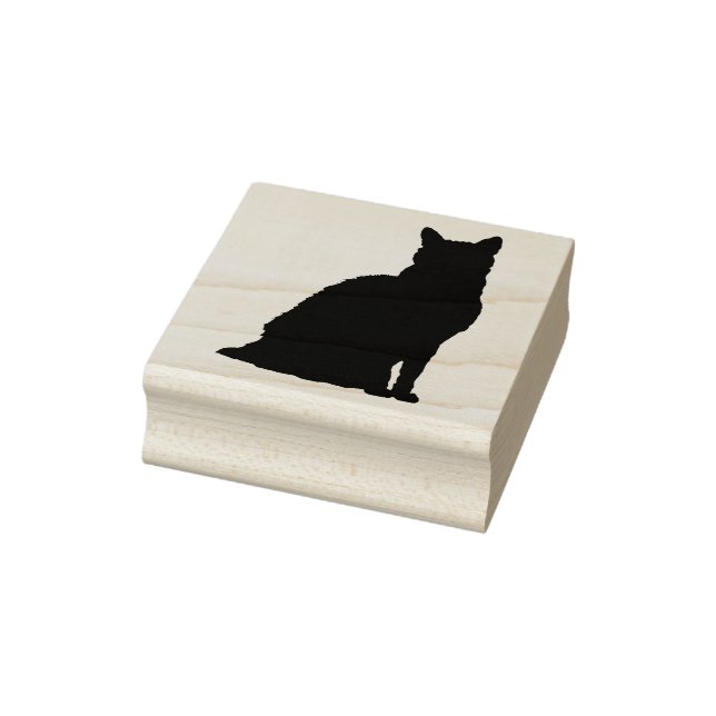 Persische Katzenkatze Silhouette Briefmarke Gummistempel (Stempel)