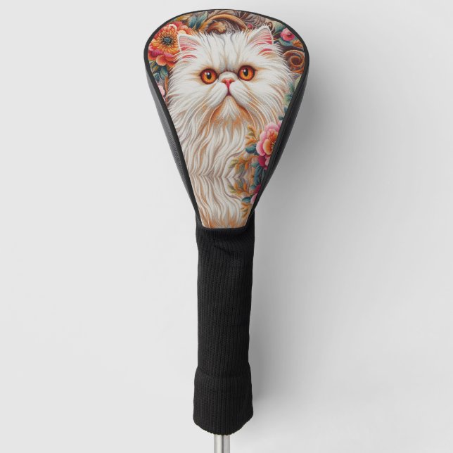 Persische Kitten Blume, floral Delight Perserkatze Golf Headcover (Vorderseite)