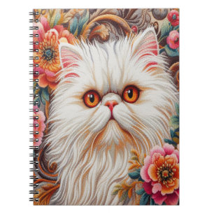 Persische Kitten Blume, floral Delight Perserkatze Notizblock