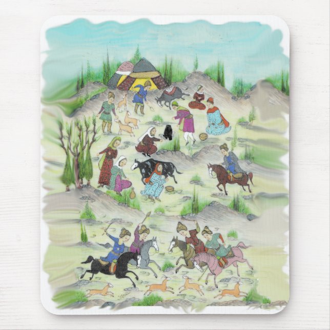 Persische Kriegs-Szene Mousepad (Vorne)