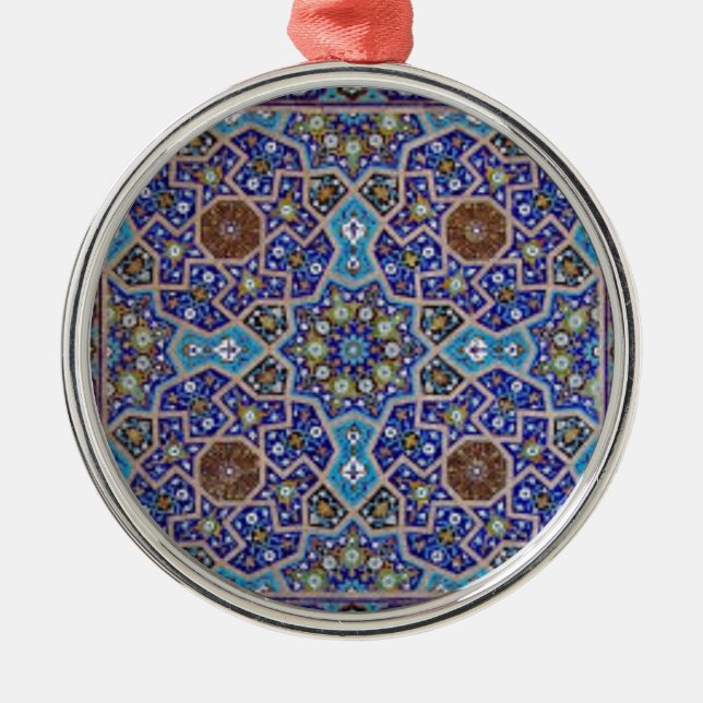 Persische Kunst Silbernes Ornament (Vorne)