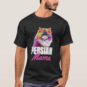 Persische Mama Farbige Niedliche Katzenbesitzerin T-Shirt