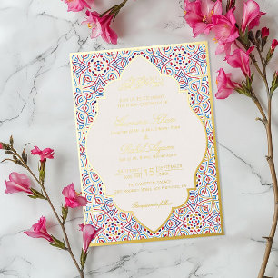 Persische Mihrab künstlerische islamische Hochzeit Folieneinladung