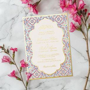 Persische Mihrab künstlerische islamische Hochzeit Folieneinladung