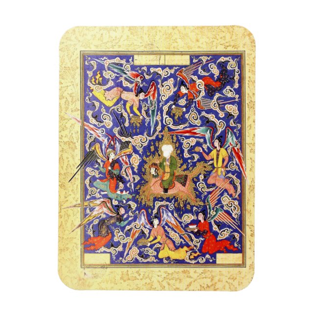 Persische Miniatur: Die Mi'raj des Propheten Magnet (Vertikal)