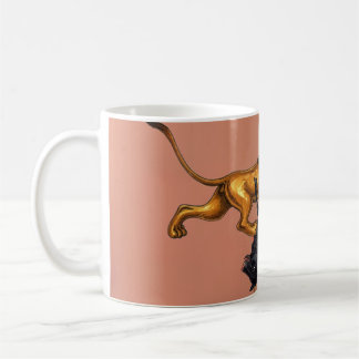 Persische Miniaturkunst Löwe und Bulle Kalila und  Kaffeetasse