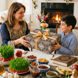 Persische Neujahrsgeschenke für Nowruz-Party Geschenkpapier