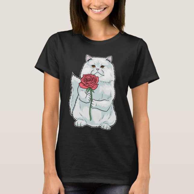 Persische Rose Blume T-Shirt (Vorderseite)