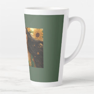 Persische Sonnenblumen-Damen-Tasse   Elegante Blum Milchtasse