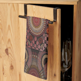 Persische Sonnenstrahlen gerahmt Geschirrtuch