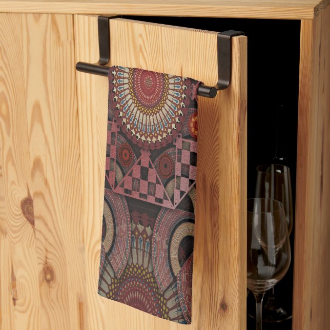 Persische Sonnenstrahlen gerahmt Geschirrtuch (Drittel gefaltet)