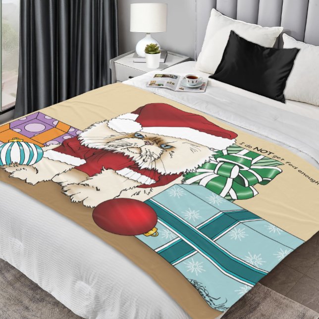 Persische Weihnachtskatze Fleecedecke (Von Creator hochgeladen)