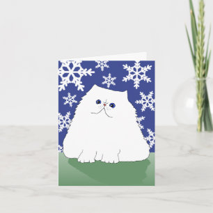 Persische Weihnachtskatze (klein) Feiertagskarte