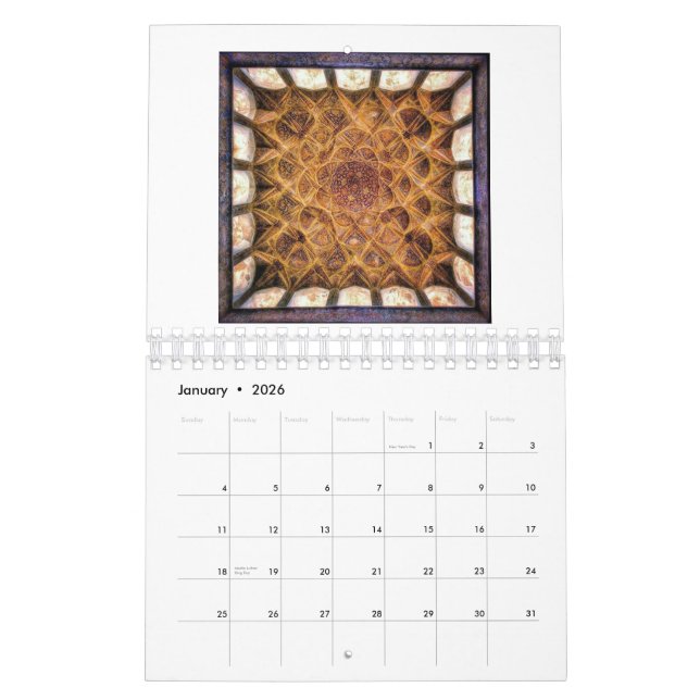 Persischer Architekturkalender Kalender (Jan 2026)