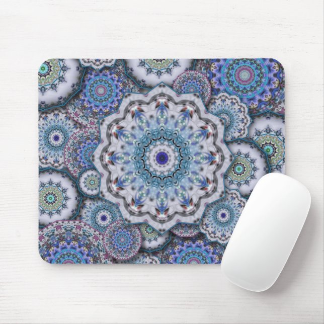 Persischer Damast Mosaik Blume Mandala elegant ele Mousepad (Mit Mouse)