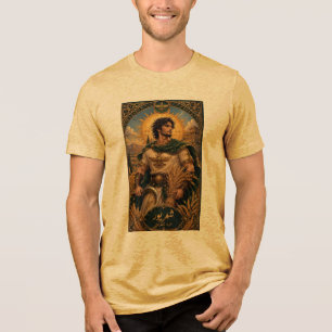 Persischer Ernte Krieger – Shahrivar Fantasy Mann Tri-Blend Shirt