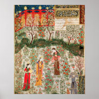 Persischer Garten, 15. Jahrhundert (mit Papier)