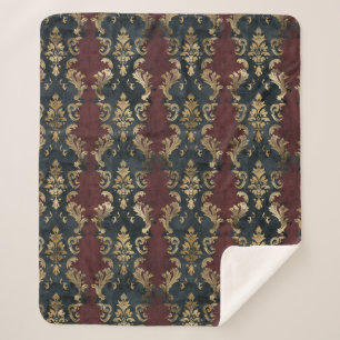 Persischer Gold Damast Noir Muster (1) Sherpadecke