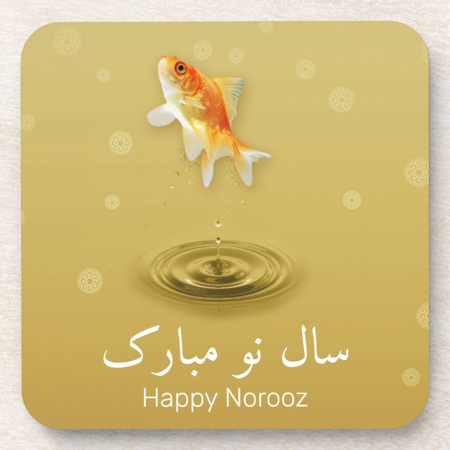 Persischer Happy New Year Norooz Fish Getränkeuntersetzer (Vorderseite)