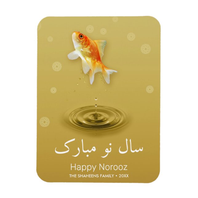 Persischer Happy New Year Norooz Fish Magnet (Vertikal)