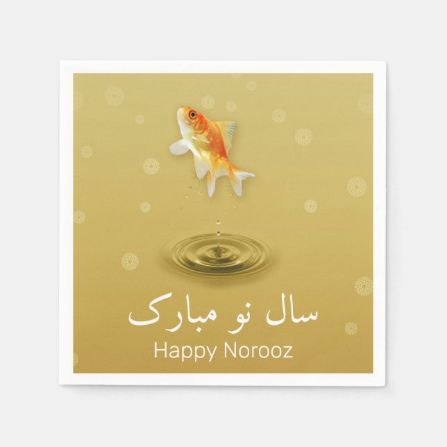 Persischer Happy New Year Norooz Fish Serviette (Vorderseite)
